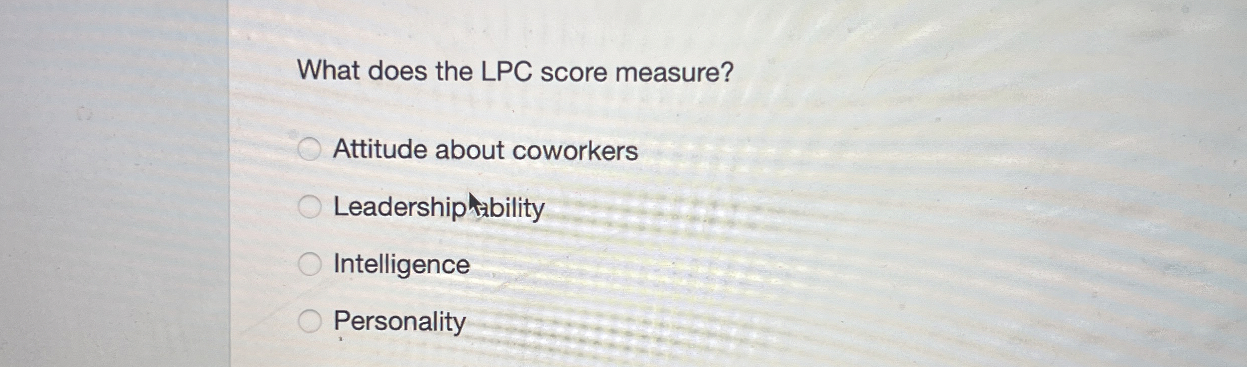 Solved What does the LPC score measure?Attitude about | Chegg.com