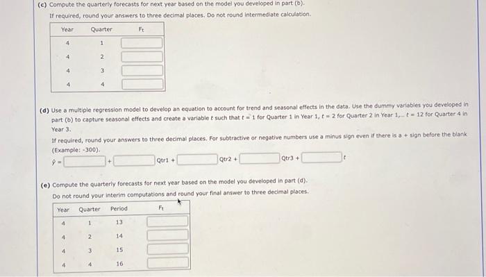 Solved Consider The Following Time Series Data. (a) Choose | Chegg.com