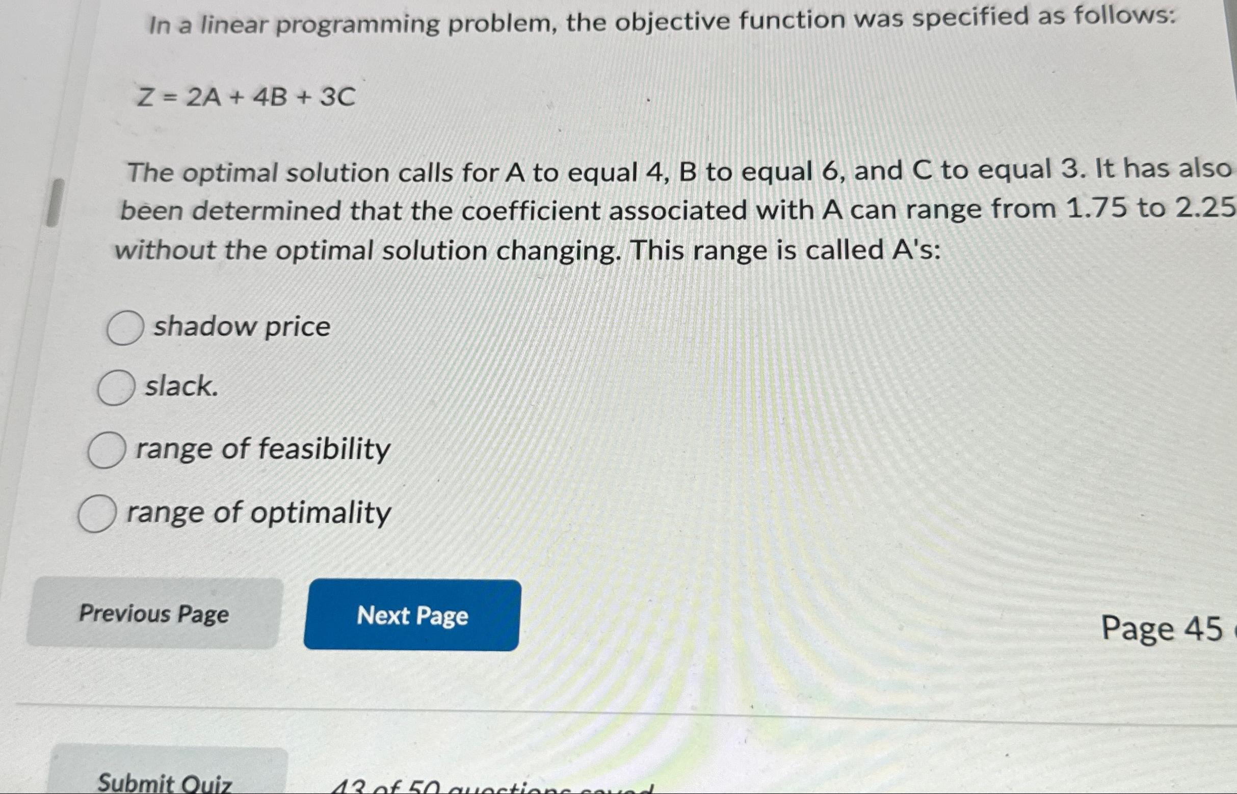 Solved In A Linear Programming Problem, The Objective | Chegg.com