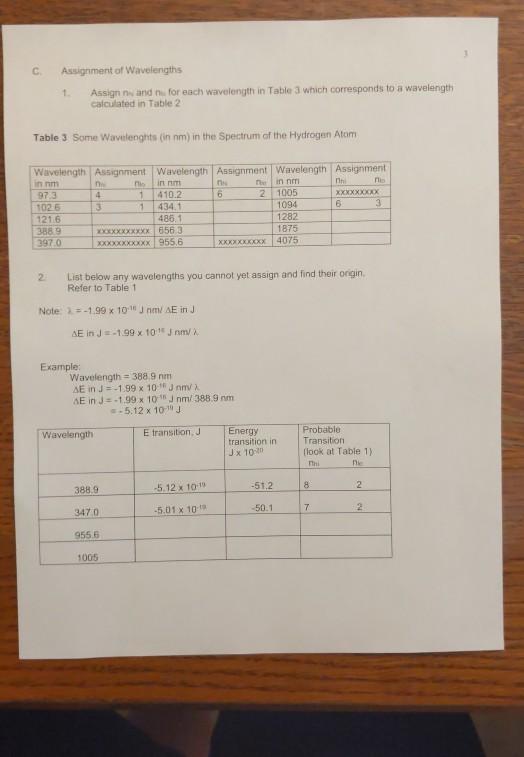 Solved Calculate Ae The Difference In Energy In J X 10 Chegg Com