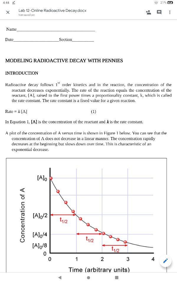 4 44 21 Lab 12 Online Radioactive Decay Docx Not Chegg Com