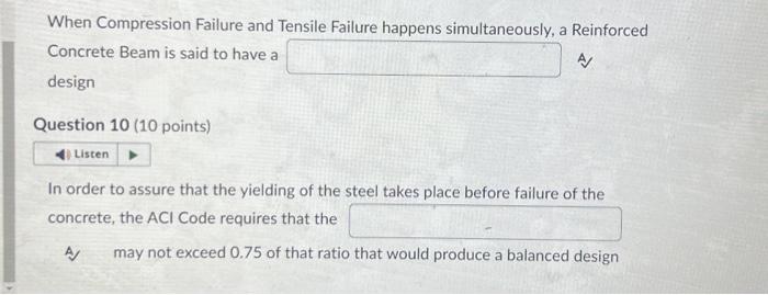 Solved When Compression Failure and Tensile Failure happens | Chegg.com