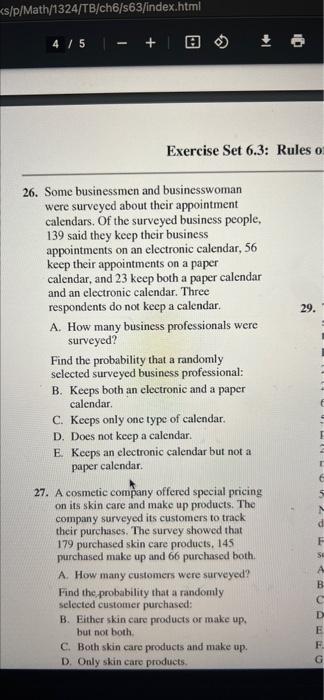 9. The choices for problem number 26 partc from the | Chegg.com