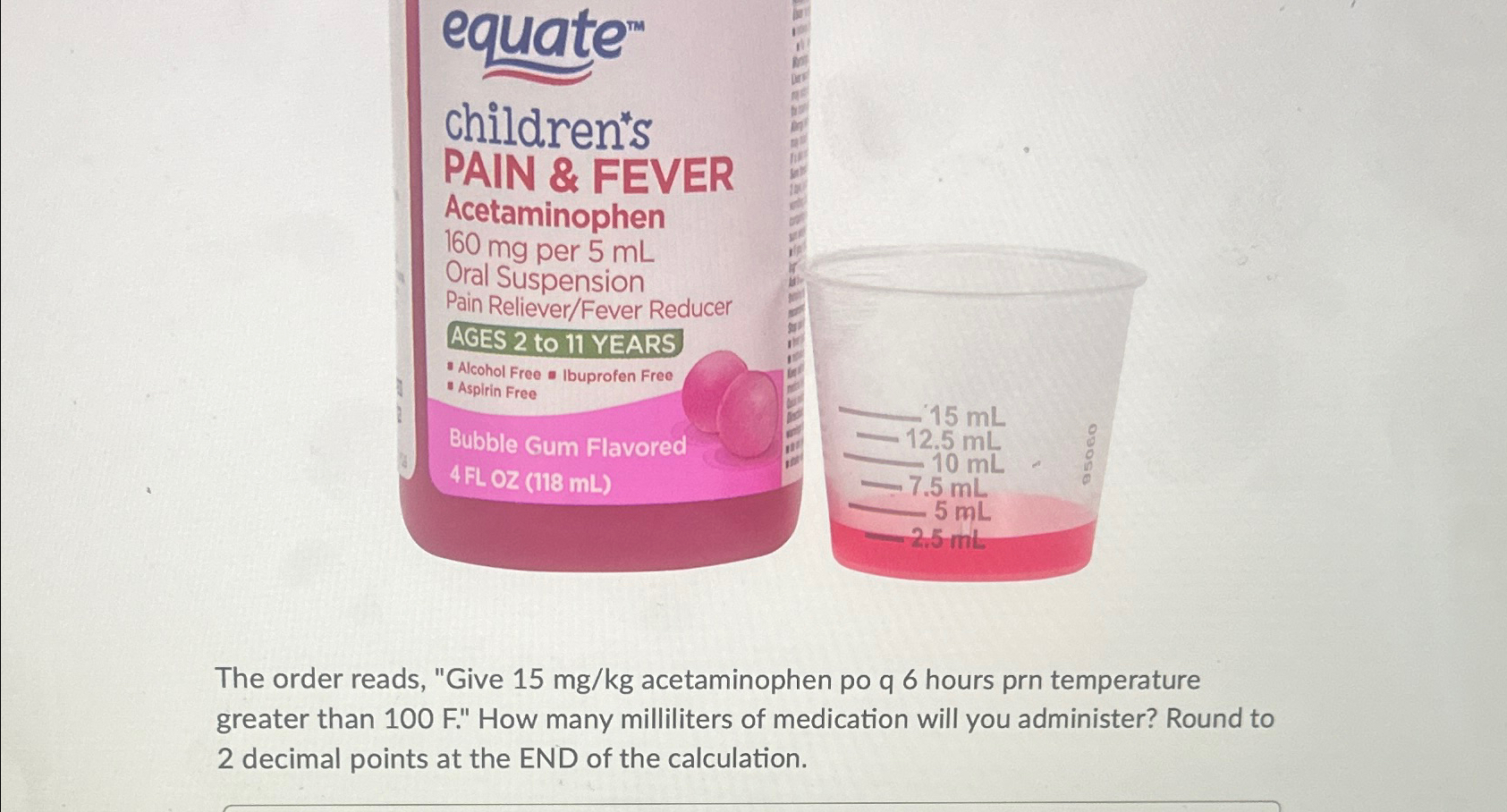 Solved equate" children"s PAIN & FEVER Acetaminophen 160mg