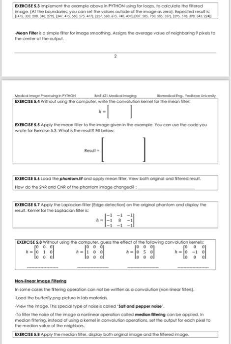 Solved EXERCISE 5.3 Implement the example above in PYTHON | Chegg.com