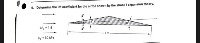 Solved 5. Determine the lift coefficient for the airfoil | Chegg.com