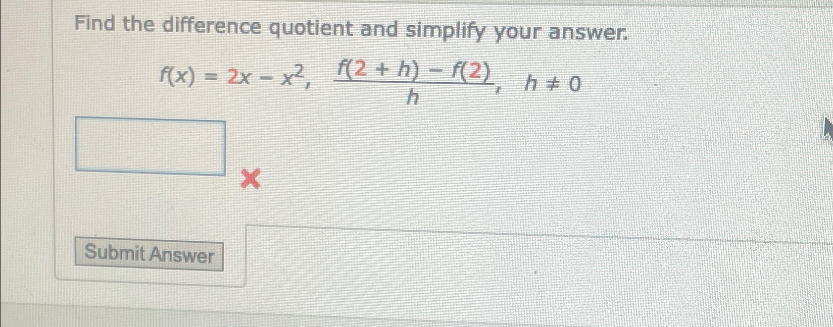 Solved Find the difference quotient and simplify your | Chegg.com