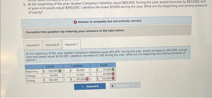 Solved c. At the beginning of the year, Quaker Company's | Chegg.com