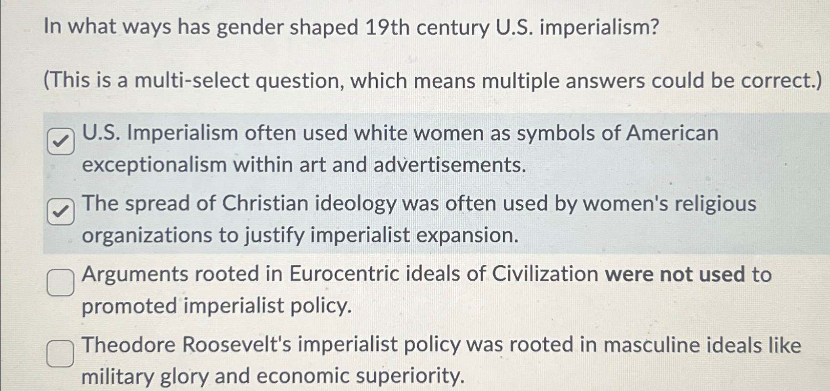 Solved In what ways has gender shaped 19 ﻿th century U.S.