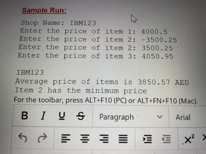 Solved Write a java program that reads the shop name and the | Chegg.com