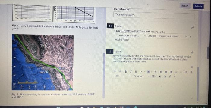 Fig 4- GPS postion data for stations BEMT and SBCC. Note y-wes for each
14 Spoints graph
Stations BEMT and SBCC are both mowi