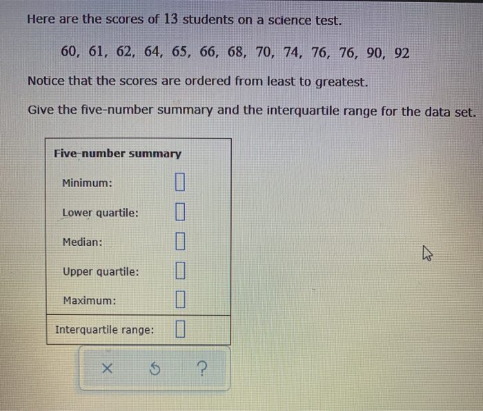 Solved Here are the scores of 13 students on a science test. | Chegg.com