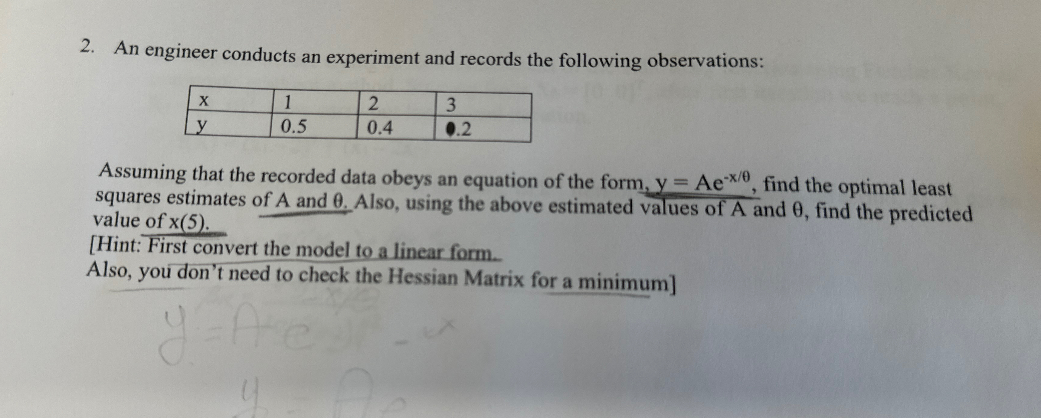 Solved An engineer conducts an experiment and records the | Chegg.com