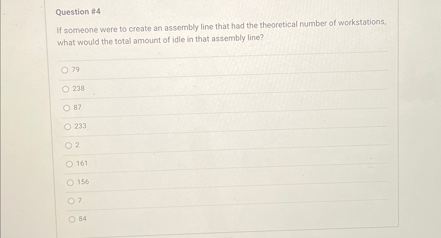 Solved Question #4If someone were to create an assembly line | Chegg.com