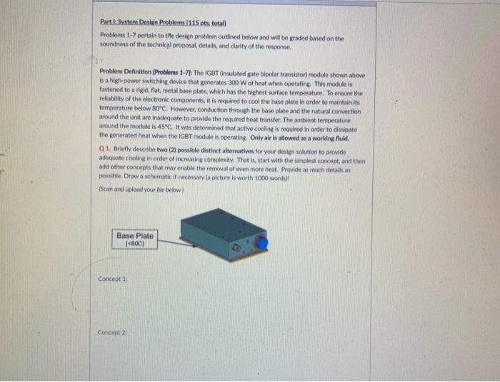 Solved Part System Design Problems. 1115 pts totall Problems | Chegg.com