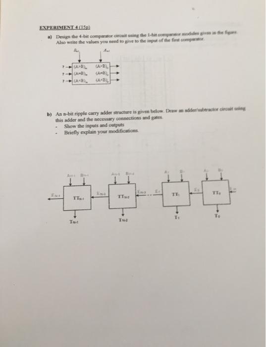 4 bit comparator experiment