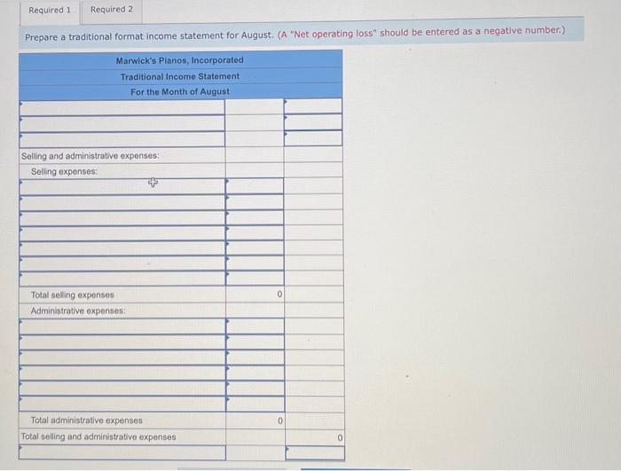 Solved Prepare a traditional format income statement for | Chegg.com