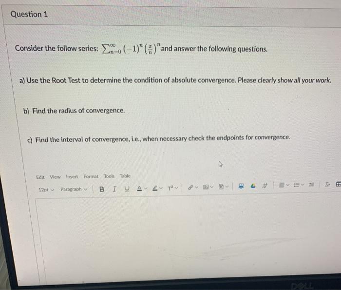 Solved Question 1 Consider The Follow Series 1 0690