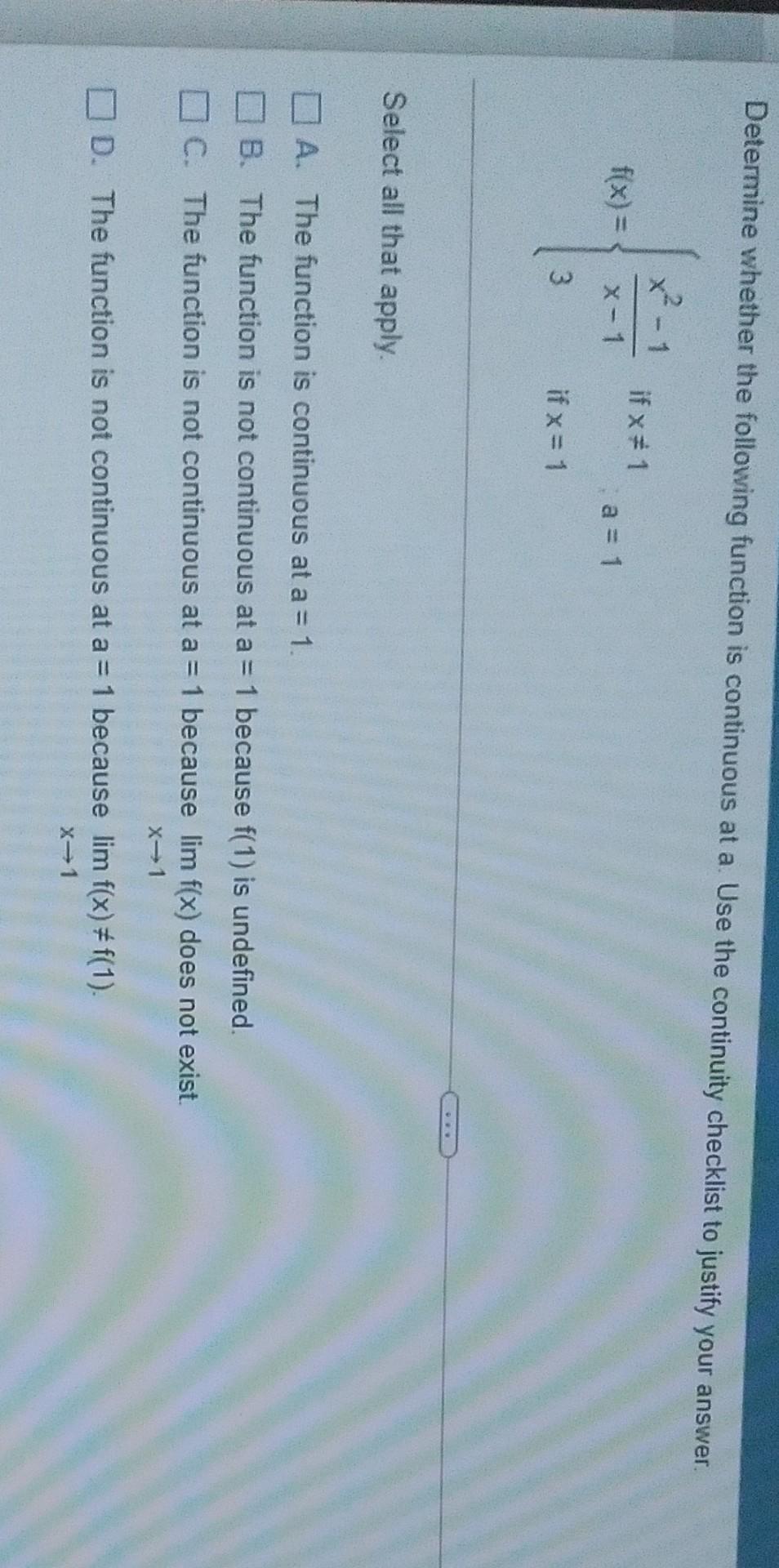 Solved Determine whether the following function is | Chegg.com