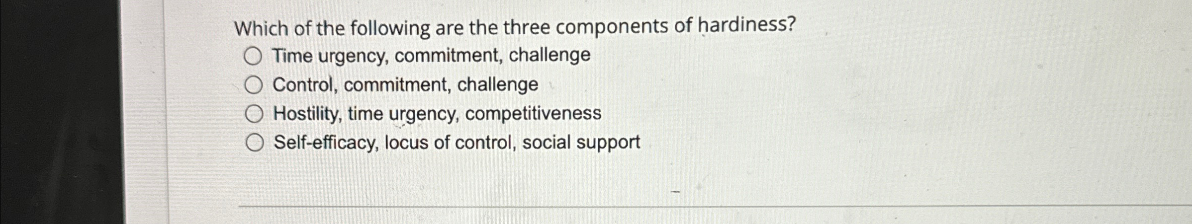 Solved Which of the following are the three components of | Chegg.com