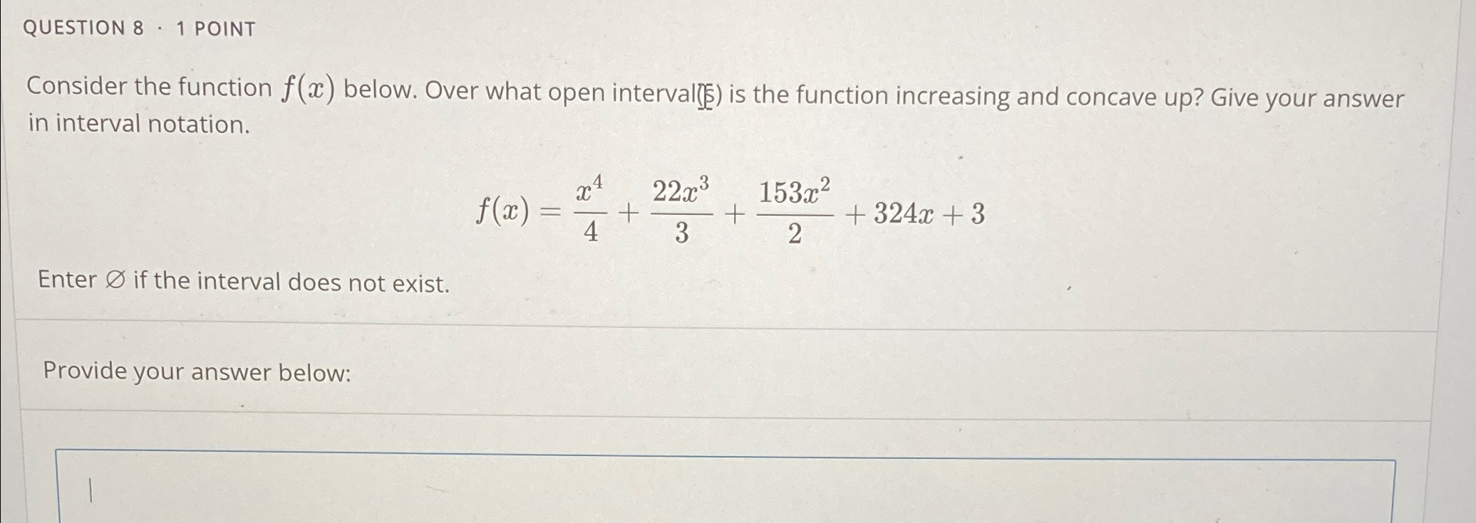 Solved Question 8 1 ﻿pointconsider The Function F X