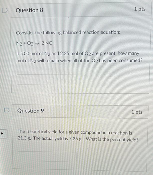 Solved Question 8 1 pts Consider the following balanced | Chegg.com