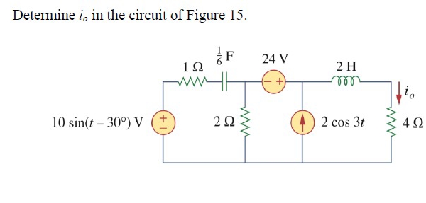 Solved Determine io ﻿in the circuit of Figure 15 ﻿using | Chegg.com