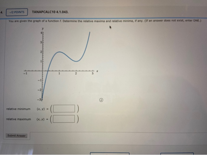 Solved 4. -/2 POINTS TANAPCALC10 4.1.043. You are given the | Chegg.com