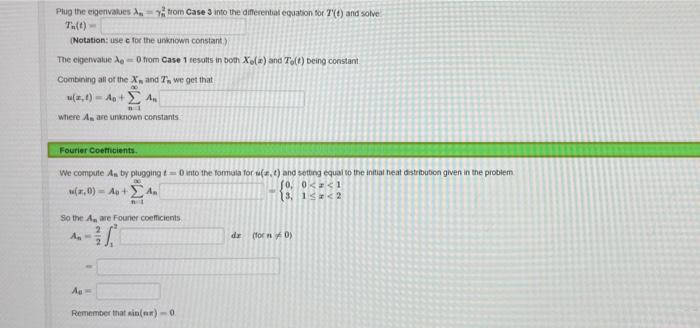 Solved in your answers below for the variable A type the | Chegg.com