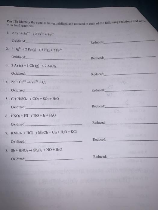 Worksheet Assigning Oxidation Numbers Oxidation Chegg 