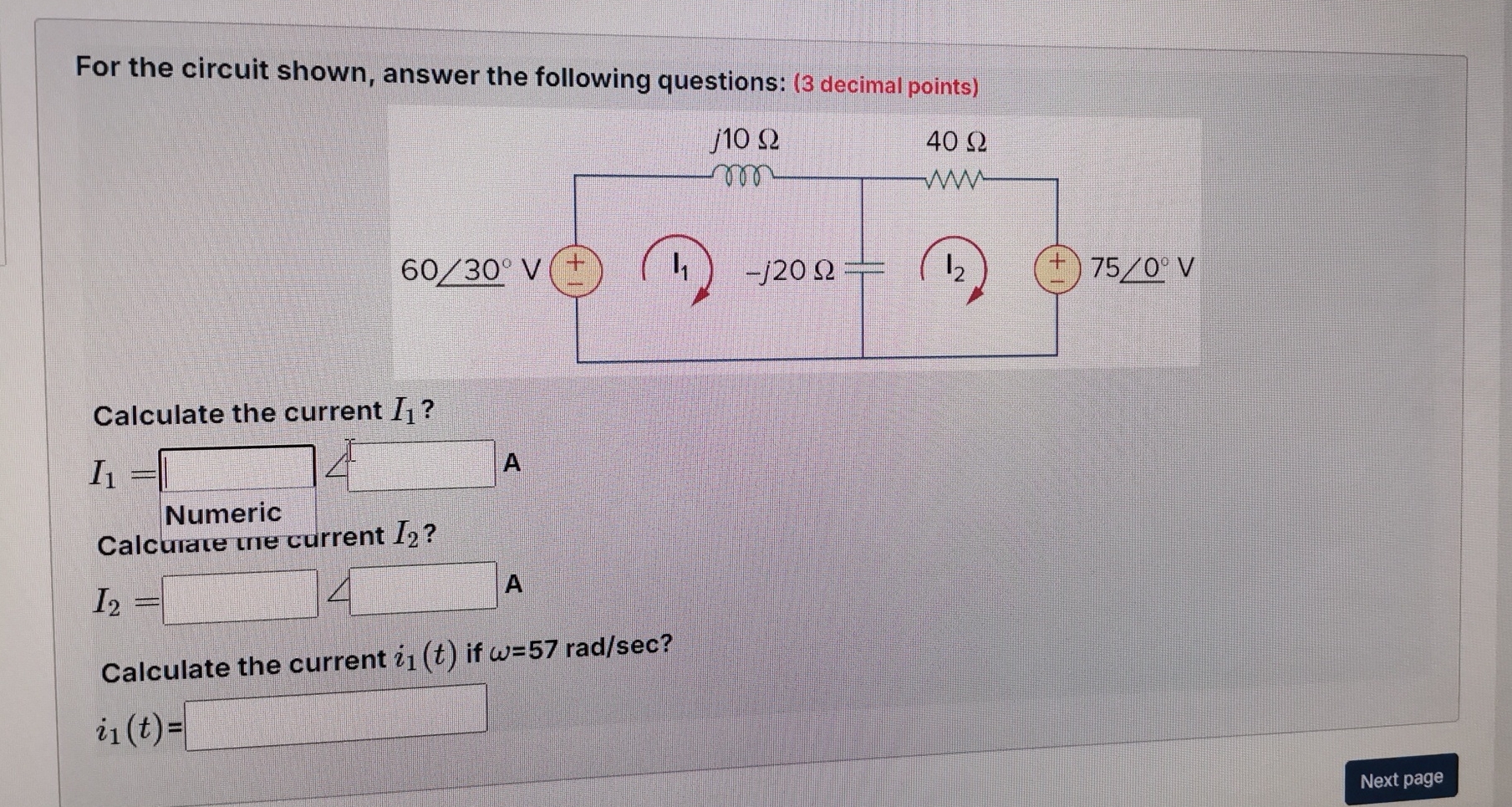 Solved For the circuit shown, answer the following | Chegg.com