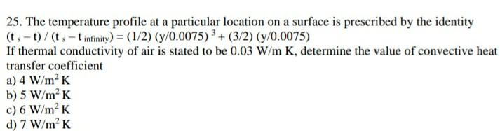 Solved 25. The temperature profile at a particular location | Chegg.com