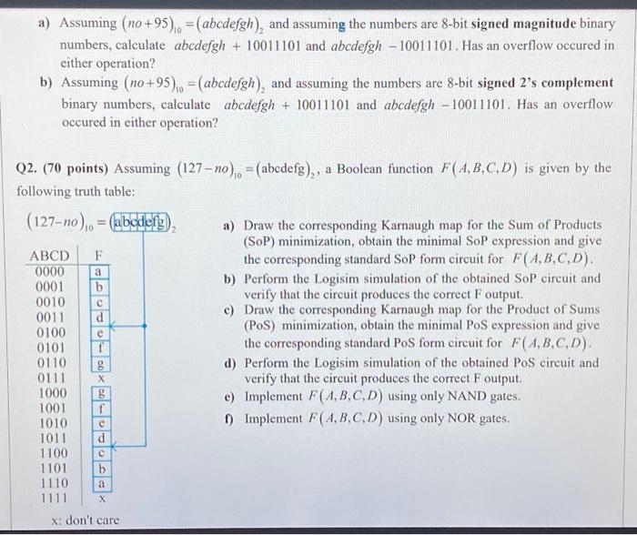 Solved a assuming no 95 10 abcdefgh 2 and assuming the chegg
