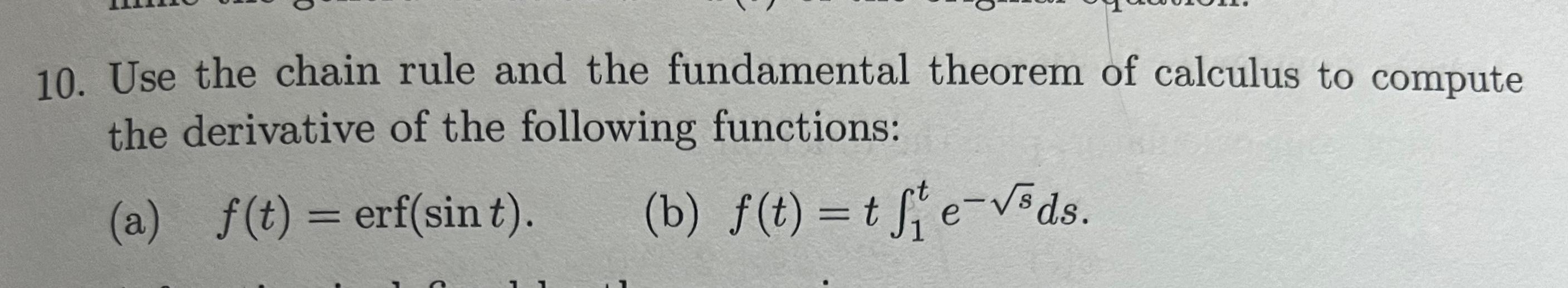 finding derivative with fundamental theorem of calculus chain rule calculator