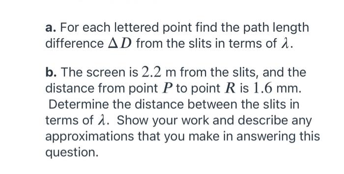 Solved 1. Young's Double Slit Interference Pattern A distant | Chegg.com