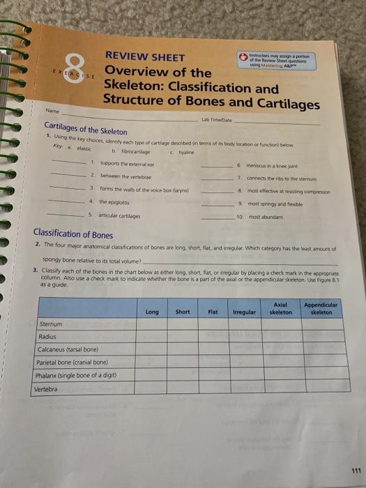 Solved Com Portion Of The Review Sheet In Master AS EXERCISE | Chegg.com