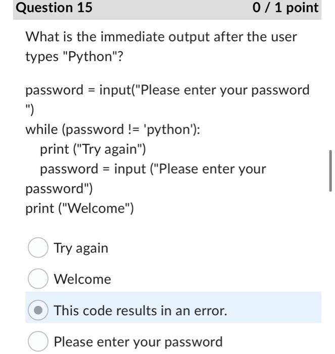 Solved The condition for a while-loop to continue could | Chegg.com