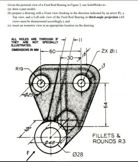 Solved Given the pictorial view of a Feed Rod Bearing in | Chegg.com