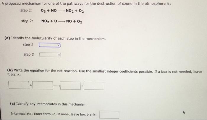 Solved A proposed mechanism for one of the pathways for the | Chegg.com