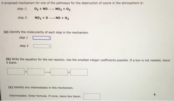 Solved A Proposed Mechanism For One Of The Pathways For The | Chegg.com