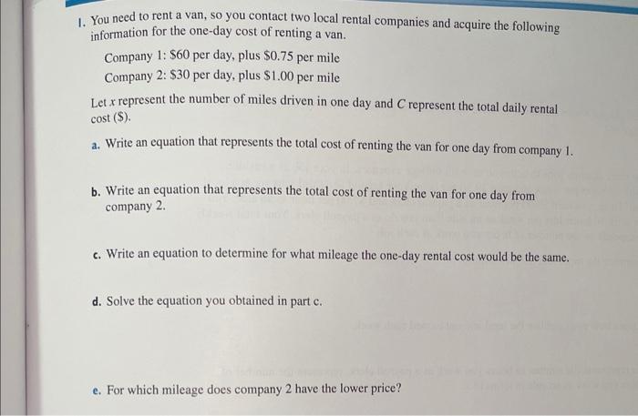 cost of renting a van for a day