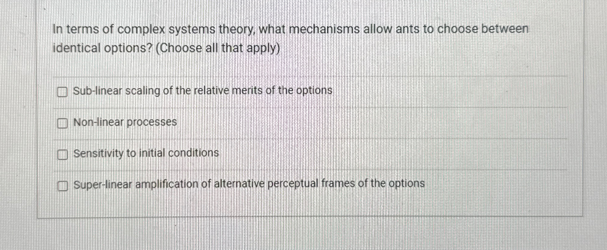 Solved In terms of complex systems theory, what mechanisms | Chegg.com