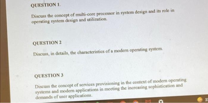 Solved QUESTION 1. Discuss the concept of multi-core | Chegg.com
