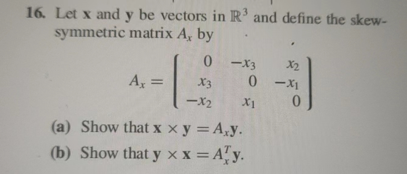 Solved Let x ﻿and y ﻿be vectors in R3 ﻿and define the | Chegg.com