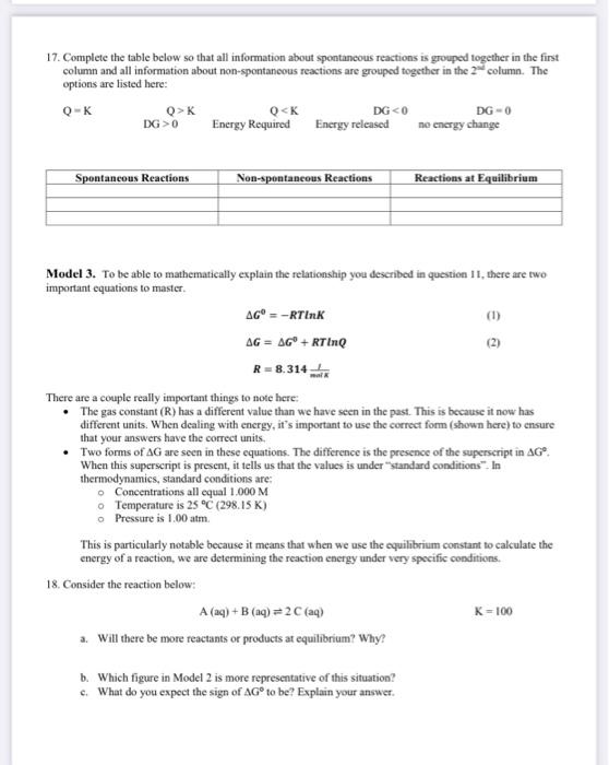 Solved 17. Complete the table below so that all information | Chegg.com