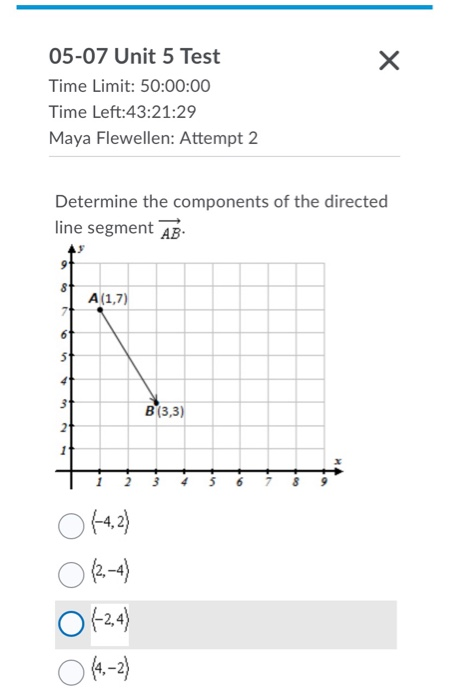 05 07 Unit 5 Test Time Limit 50 00 00 Time Chegg Com