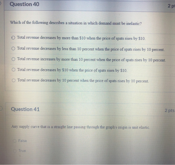 Solved > Question 40 2 p Which of the following describes a | Chegg.com