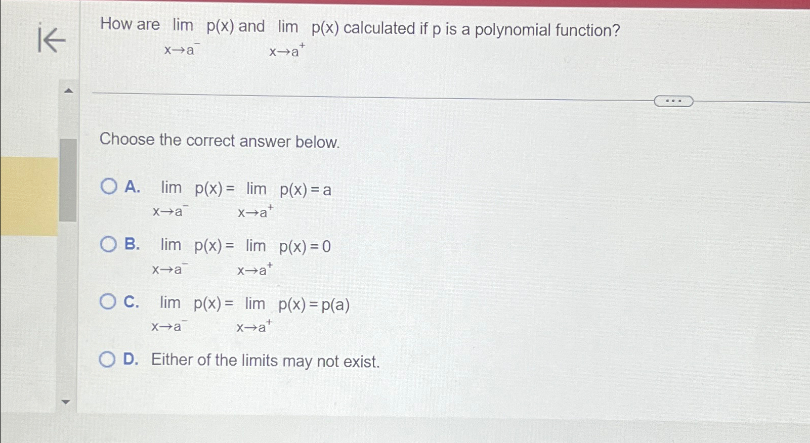Solved Choose the correct answer | Chegg.com