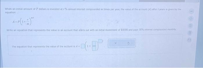 Solved When an initial amount of dollars is invested at % | Chegg.com