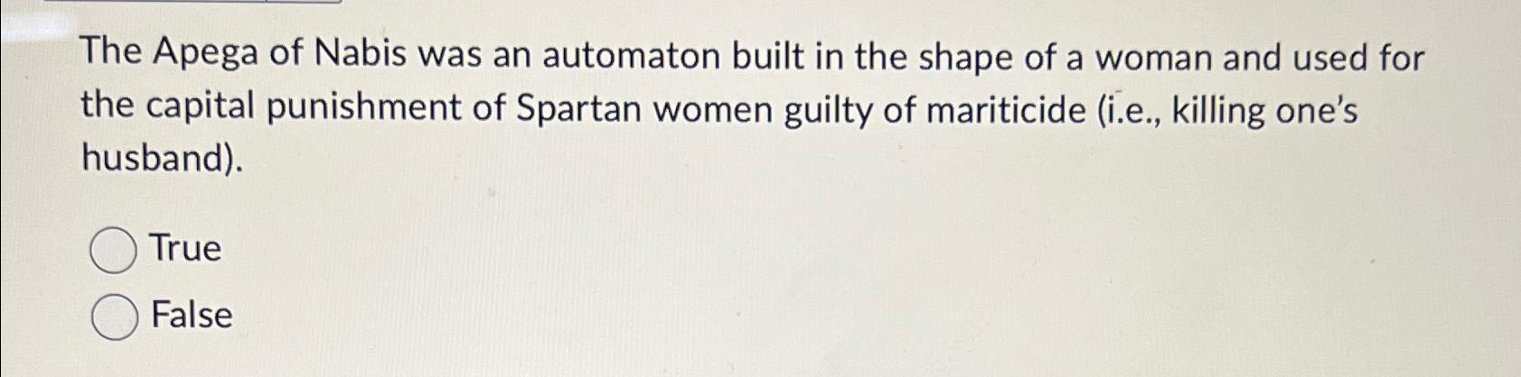 Solved The Apega of Nabis was an automaton built in the